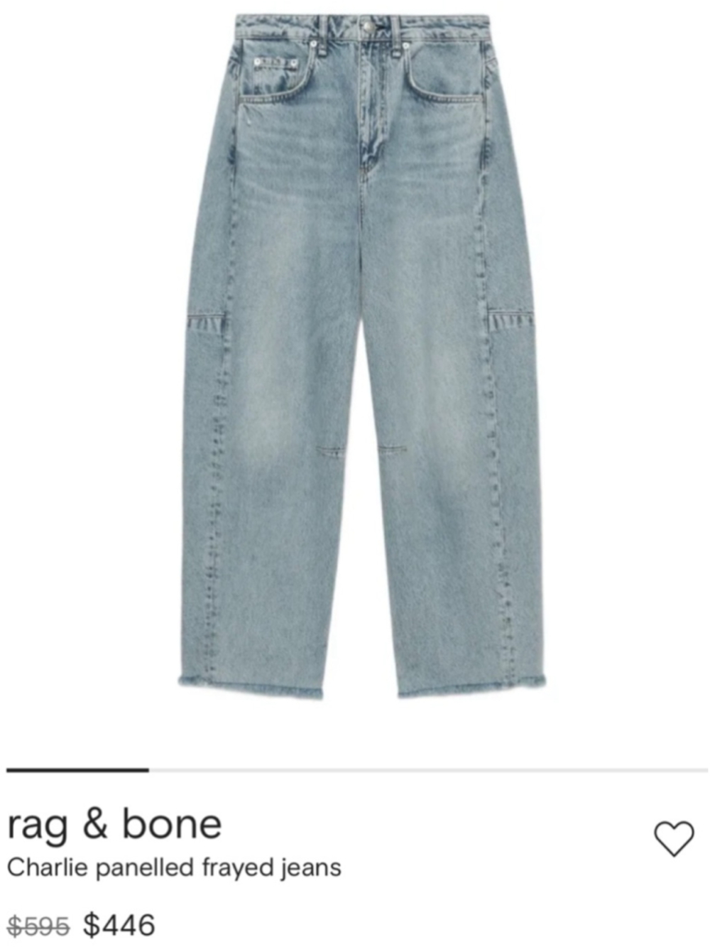 Rag and Bone Charlie Panelled Frayed Jeans Size 27 - Picture 6 of 15